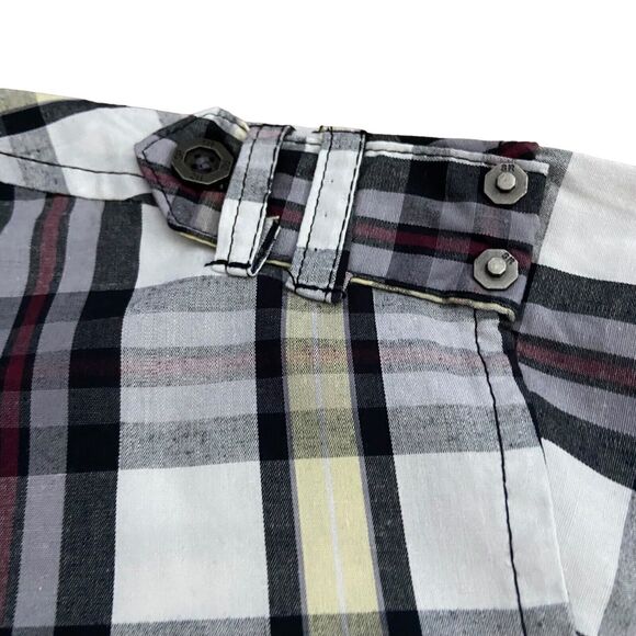 Smoke Rise Men Plaid Button Up Roll Up Long Sleeves Shirt Size 3XL 100% Cotton - Picture 6 of 16